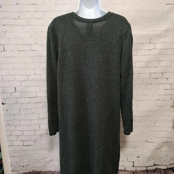 J. Jill Dark Gray Silk and Cotton Knit Dress with pockets - Picture 6 of 11